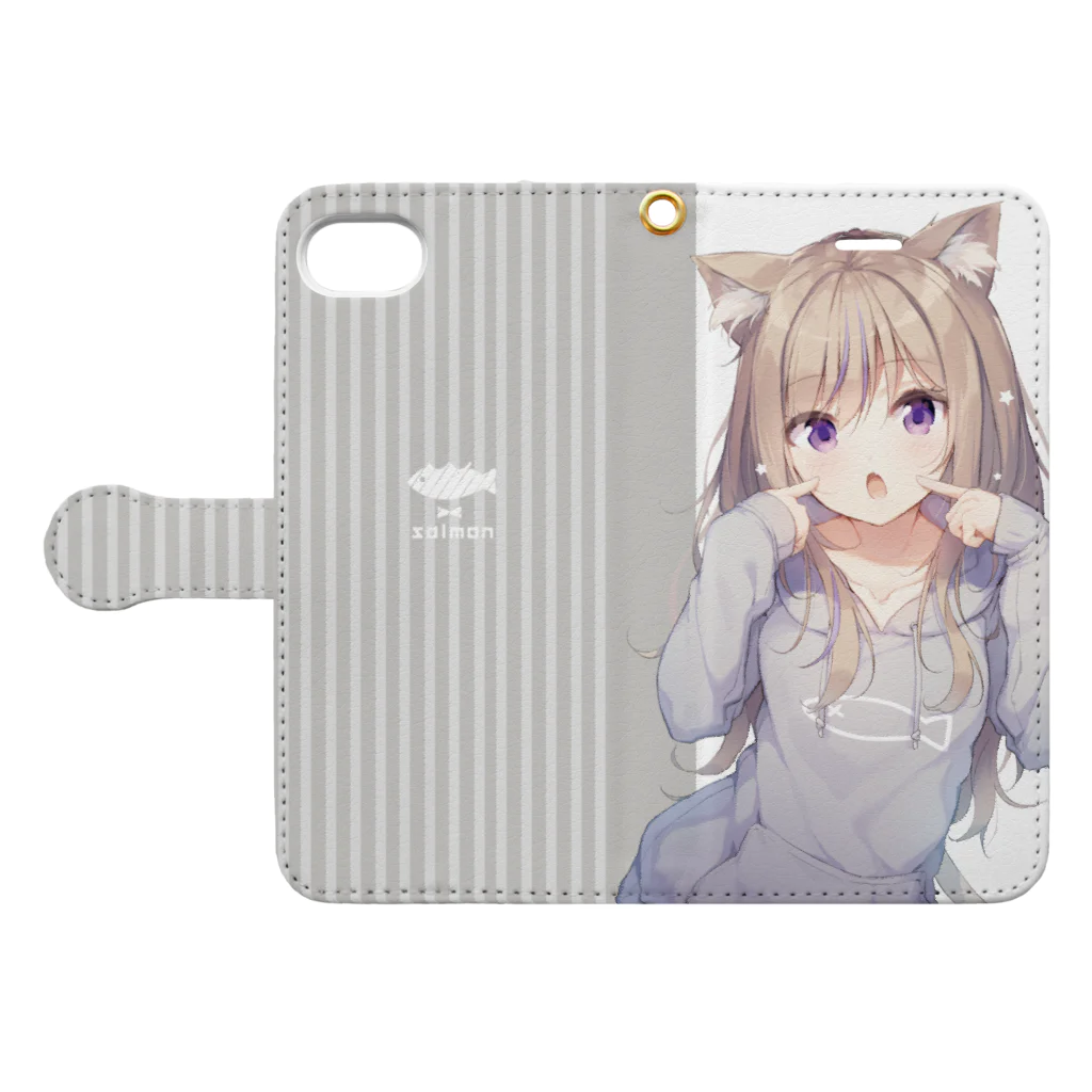 mafuyuのあ Book-Style Smartphone Case:Opened (outside)