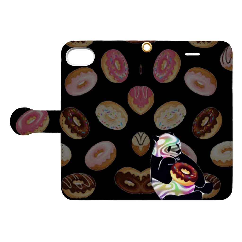 Mushroom Roomのdoping donut PANDA 2 Book-Style Smartphone Case:Opened (outside)