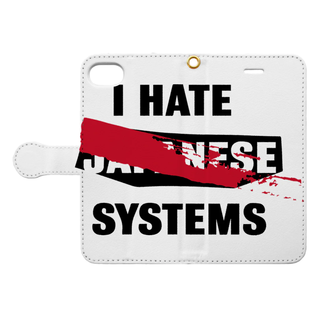 yellow-goodsの「I HATE」 phone cases Book-Style Smartphone Case:Opened (outside)