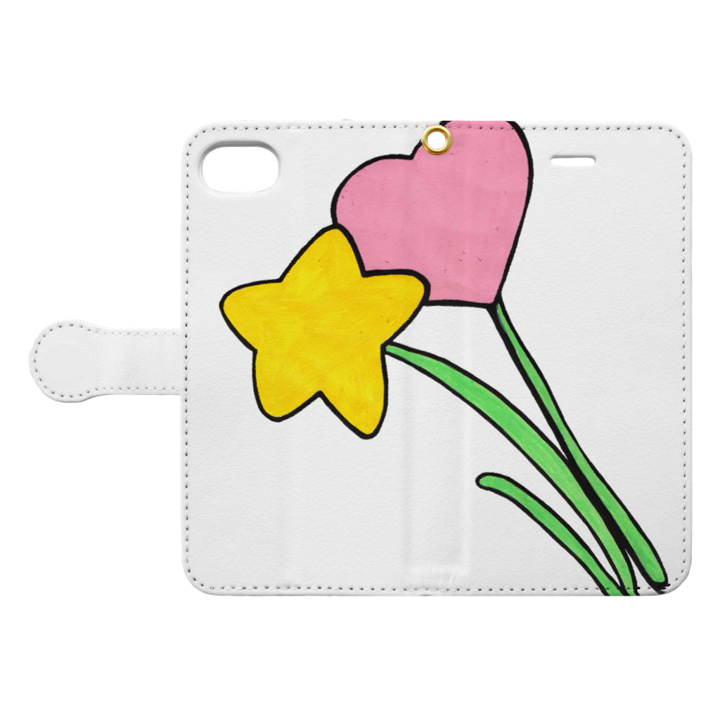 お店ショップ(^.^)のお花 Book-Style Smartphone Case:Opened (outside)