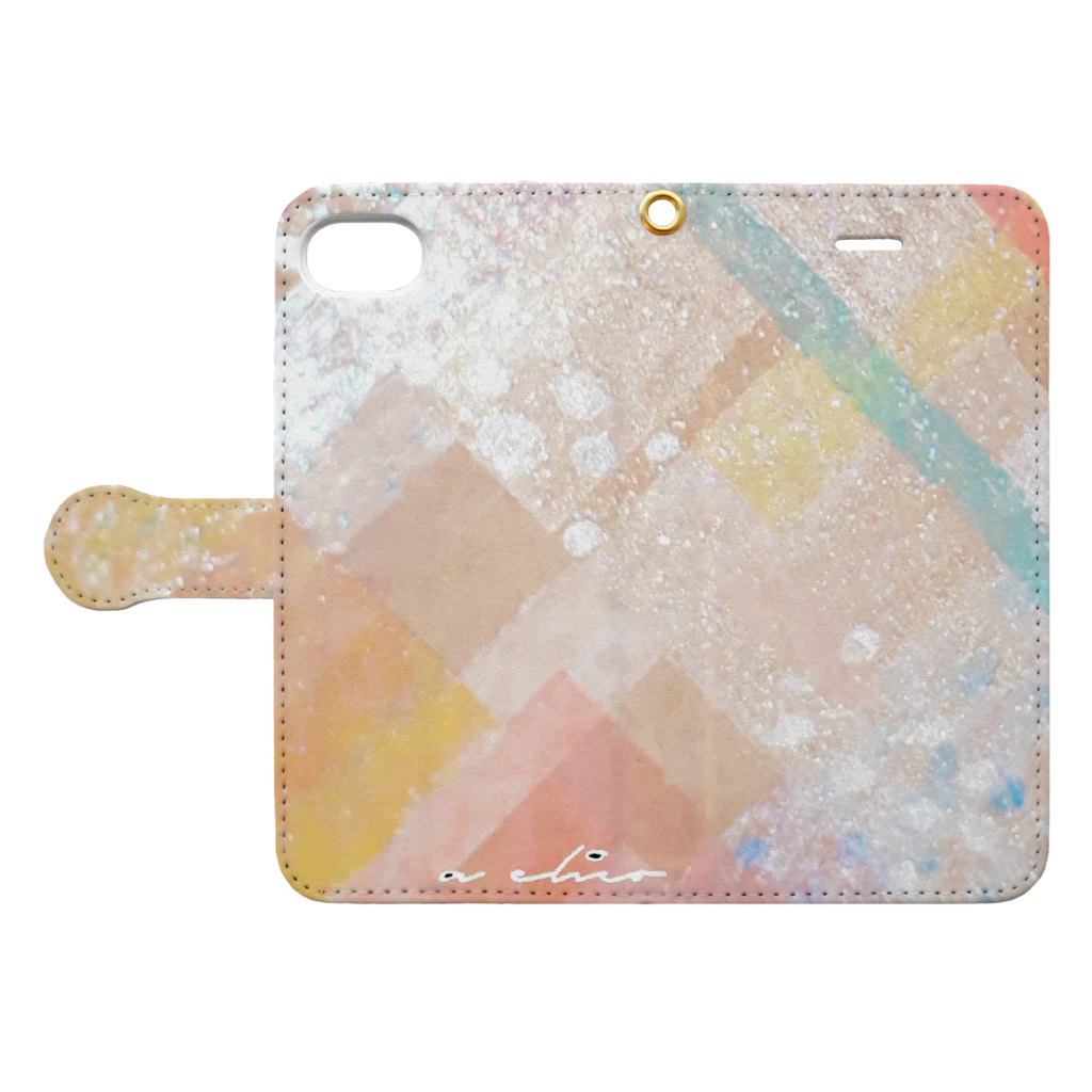 ælicoのshines 淡 Book-Style Smartphone Case:Opened (outside)