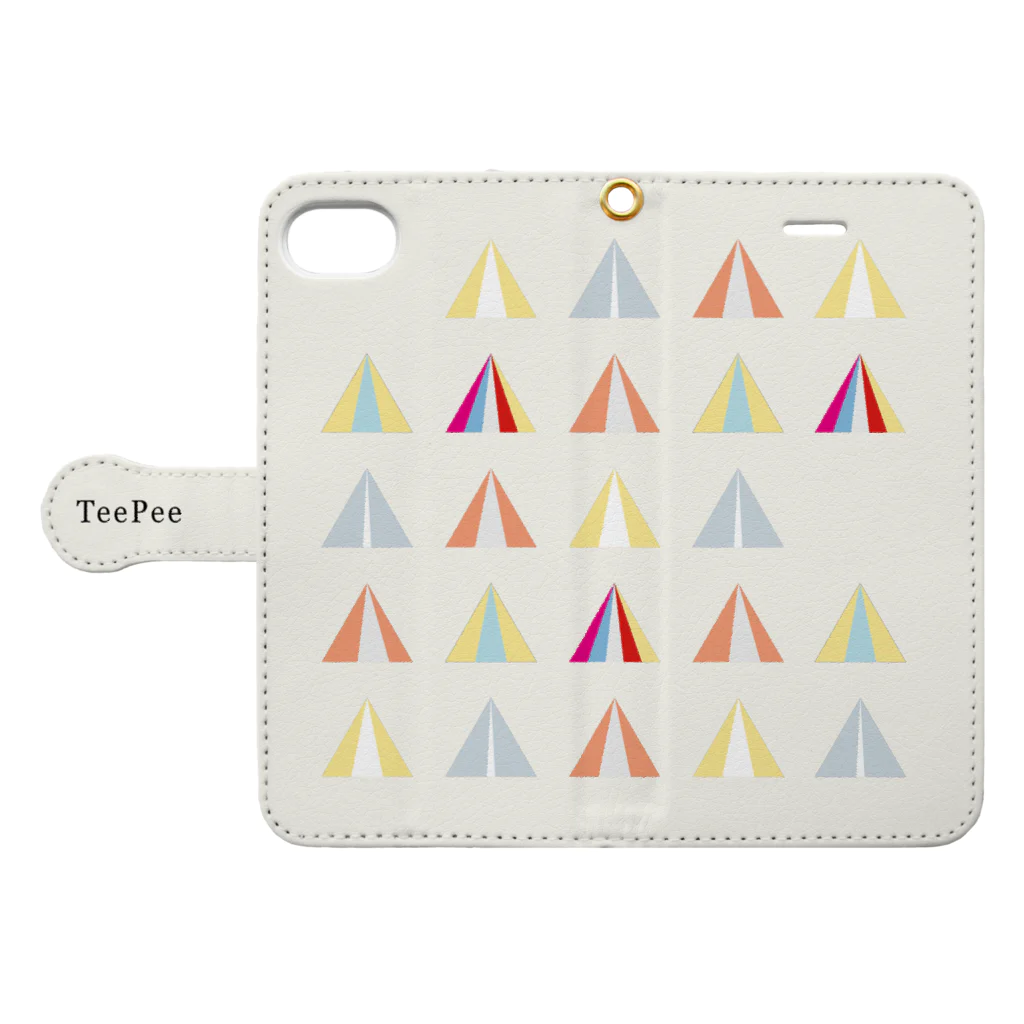 TeePeeのTeepee手帳型iPhonケース Book-Style Smartphone Case:Opened (outside)