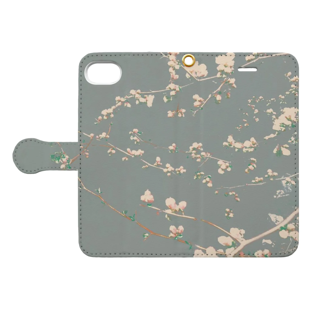 AiryのSAKURA cinza Book-Style Smartphone Case:Opened (outside)