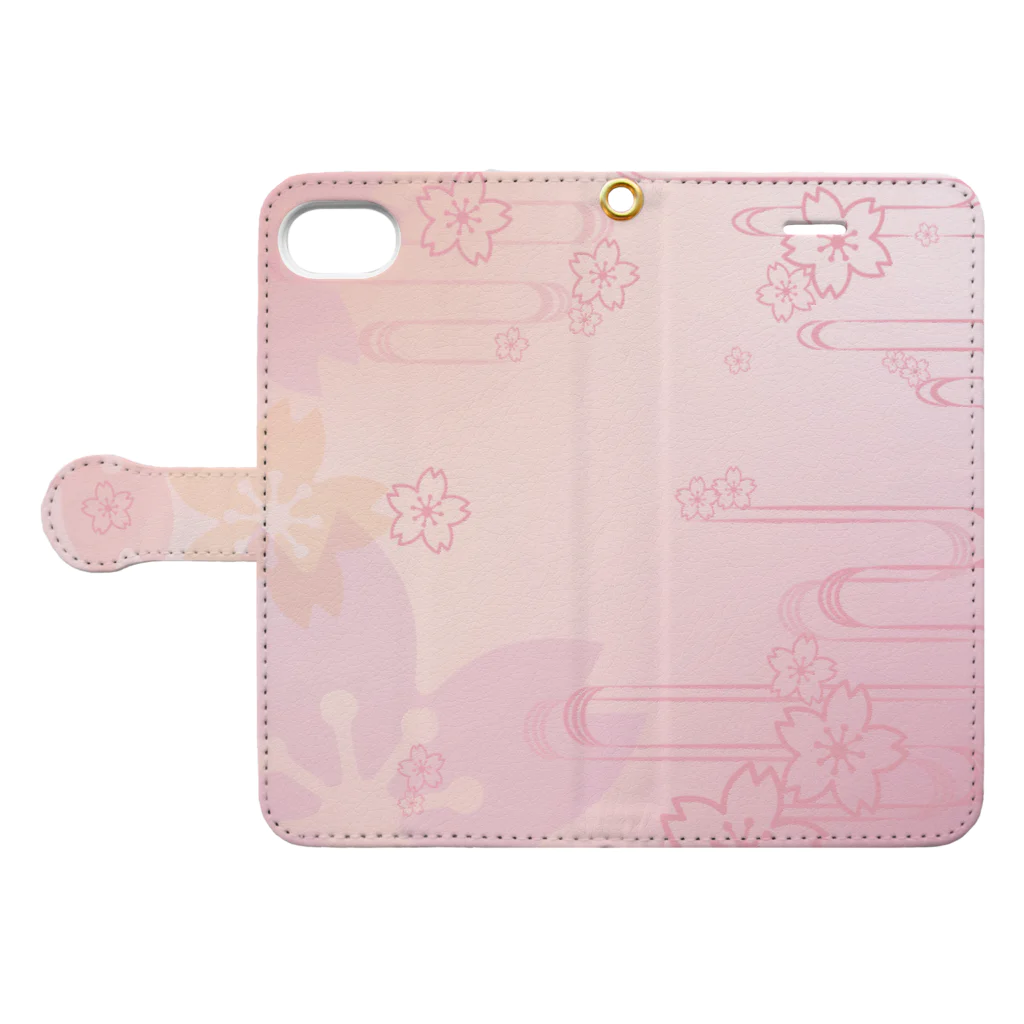 SWEET DREAMSの花筏 Book-Style Smartphone Case:Opened (outside)