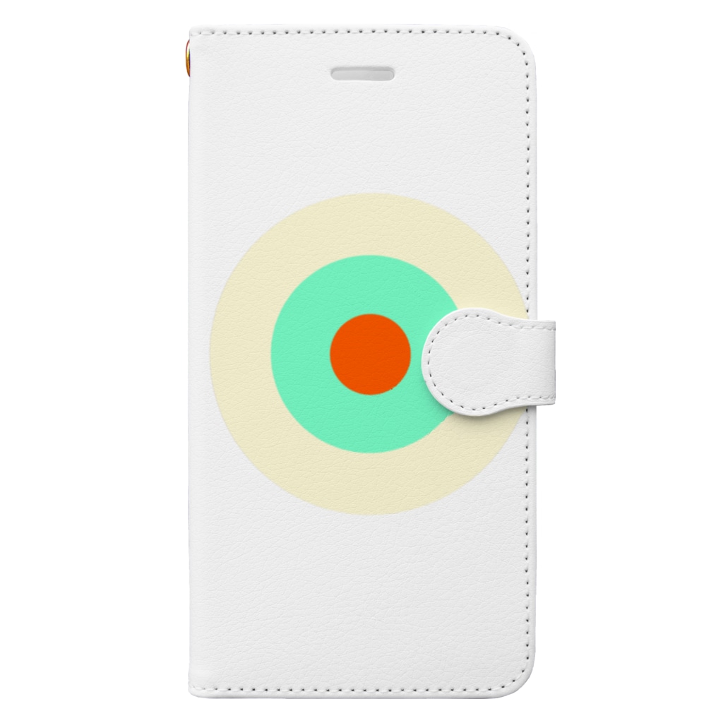 CORONET70のサークルa・クリーム・ペパーミント・オレンジ Book-Style Smartphone Case