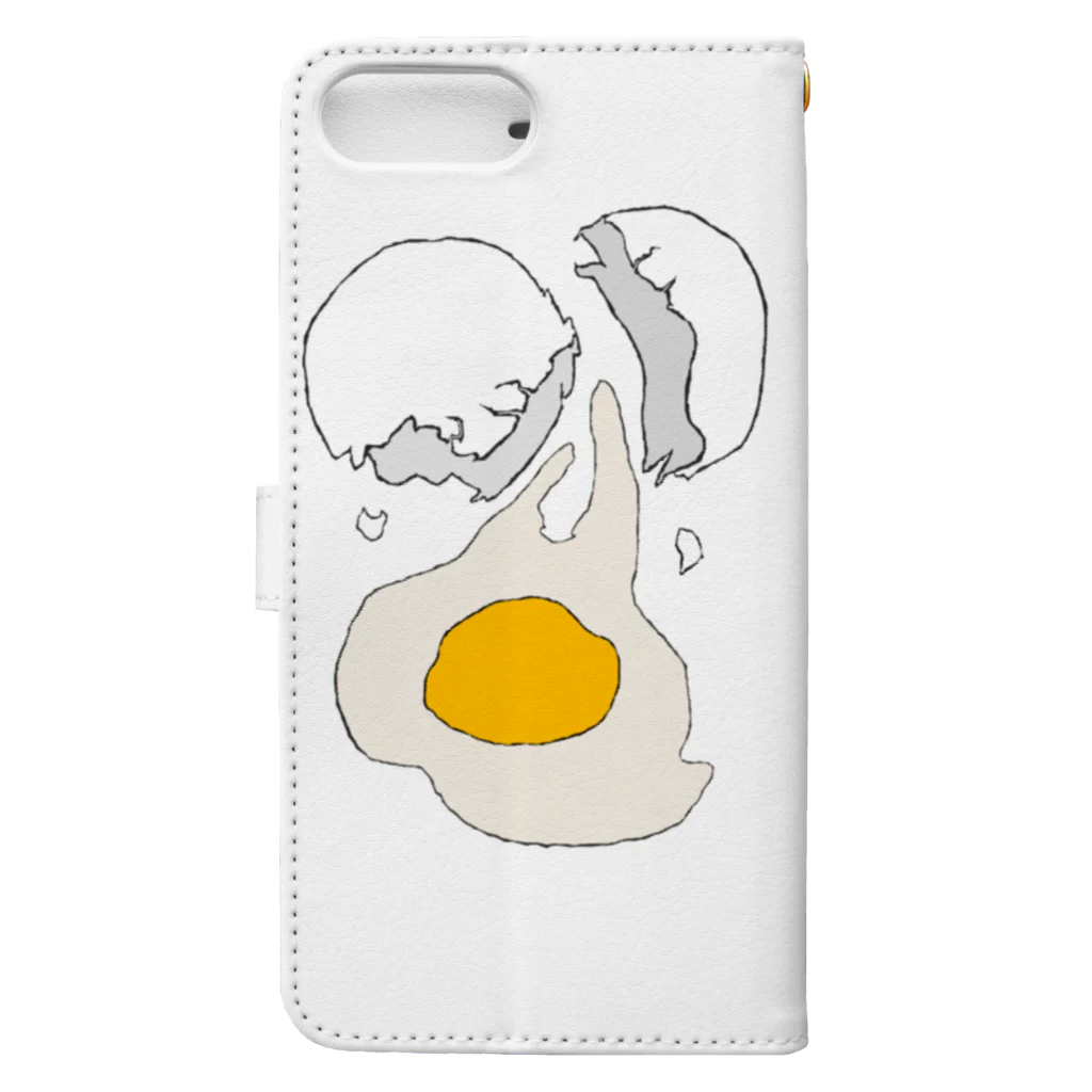 126.comの Egg broke 手帳型スマホケースの裏面