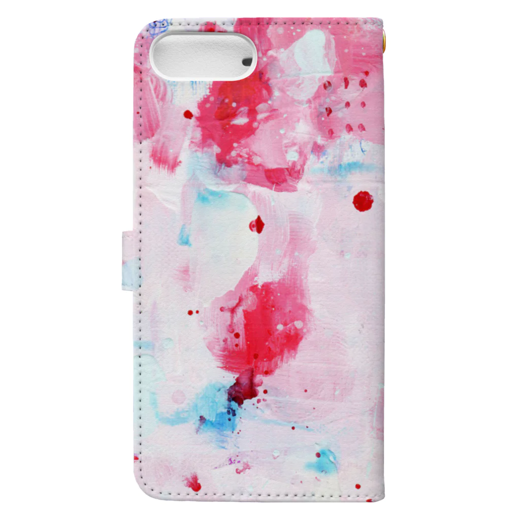 oka emiのpale pink Book-Style Smartphone Case :back