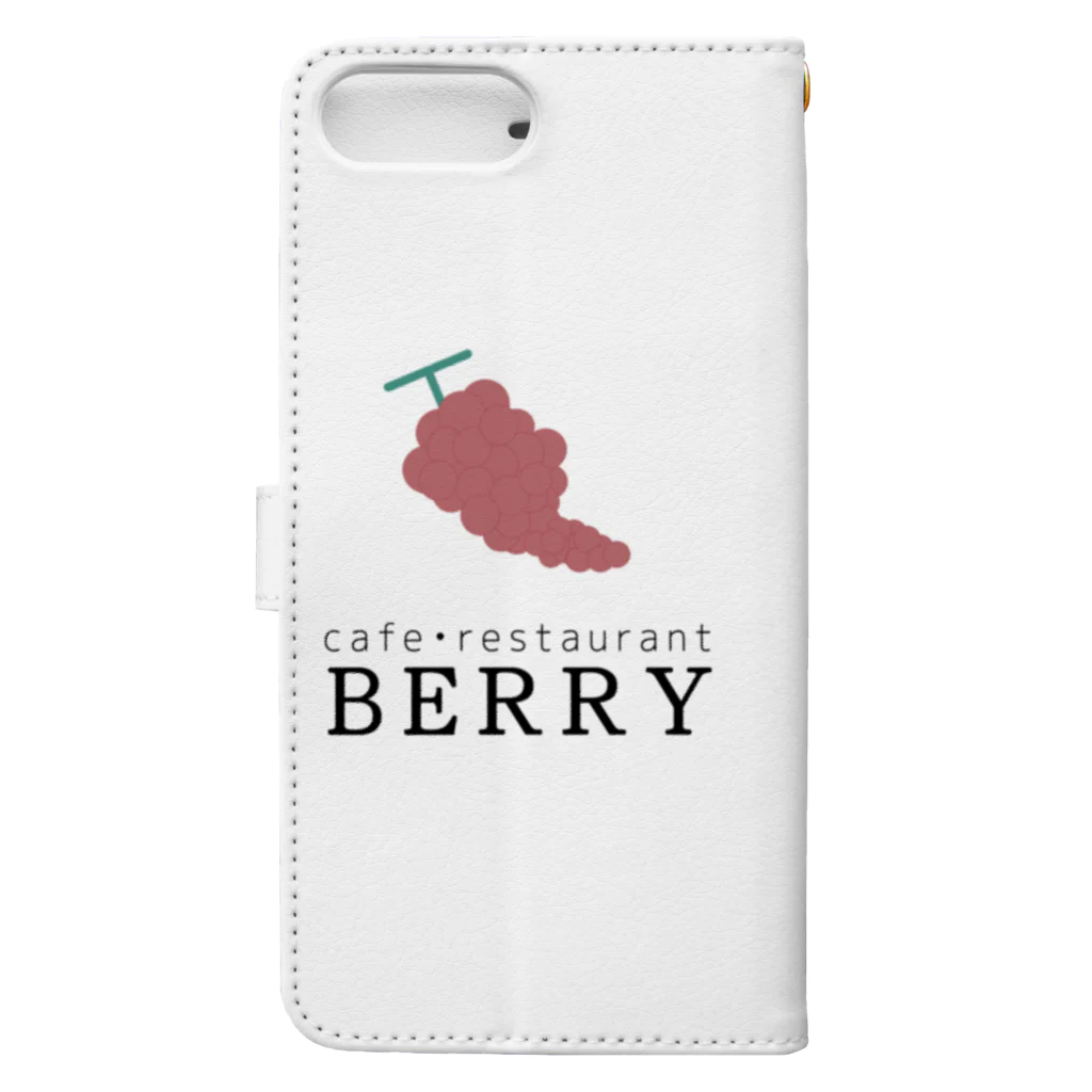 Monokomono+のCAFE BERRY LOGO 手帳型スマホケースの裏面