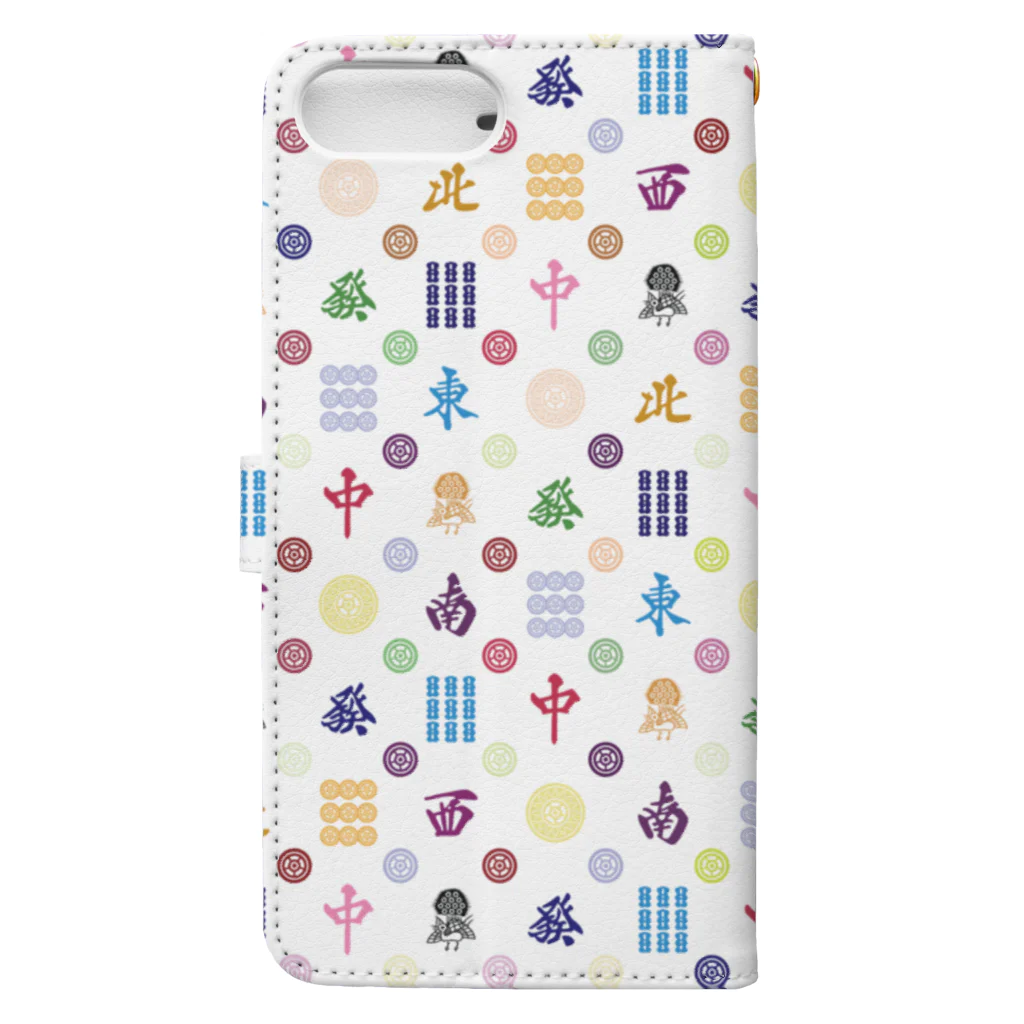 036（オサム）@南阿佐ヶ谷麻雀部の麻雀牌モノグラム Book-Style Smartphone Case :back