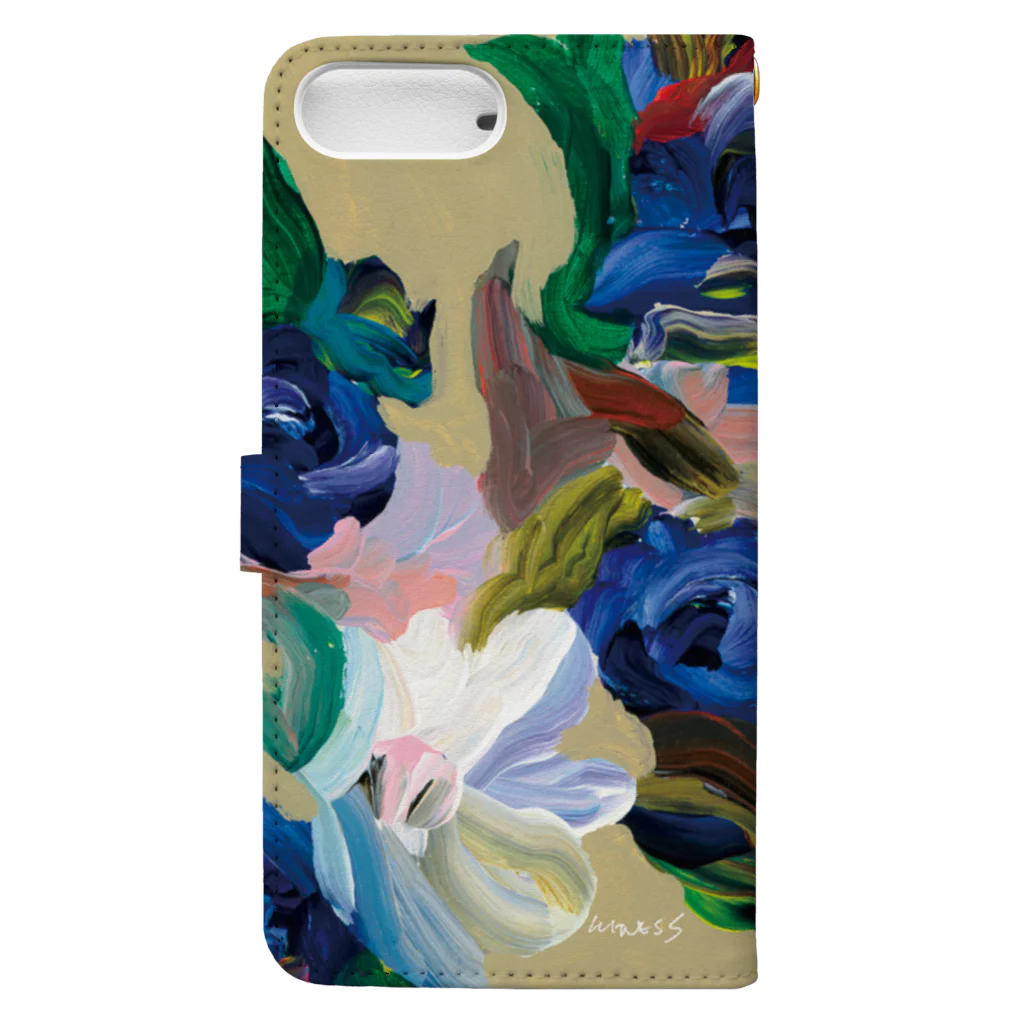 witnessのbeige back flowers Book-Style Smartphone Case :back