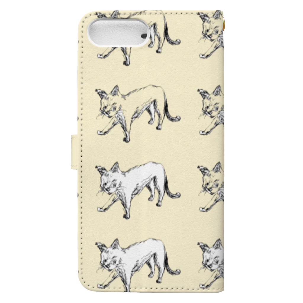 September SunnyDay Shop(SSS)のねこ2 Book-Style Smartphone Case :back