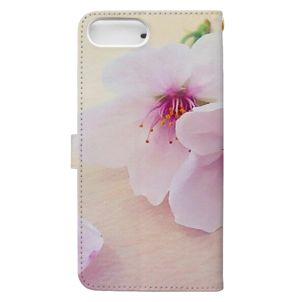 cherryblossomの桜(ピンク) 手帳型スマホケースの裏面