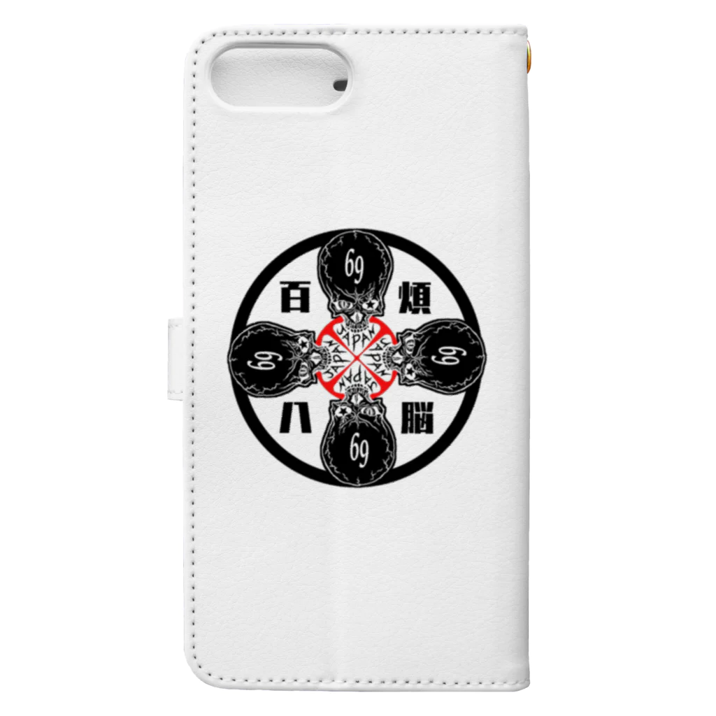 NEOJAPANESESTYLE                               のSkull Rock  Book-Style Smartphone Case :back