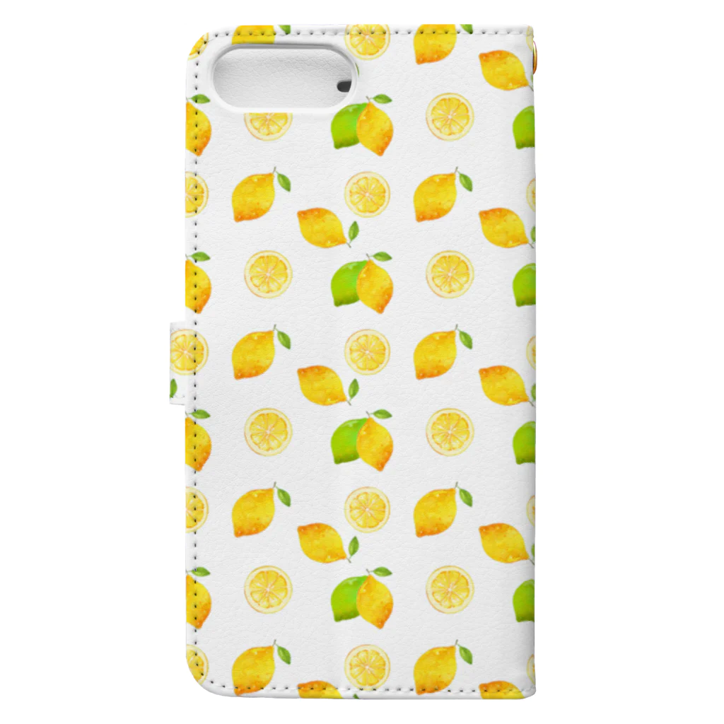 SUI_SAIのレモン in white Book-Style Smartphone Case :back