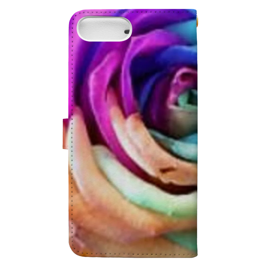 seide.blume～Ｄ＊Ｒ～のレインボーローズ Book-Style Smartphone Case :back