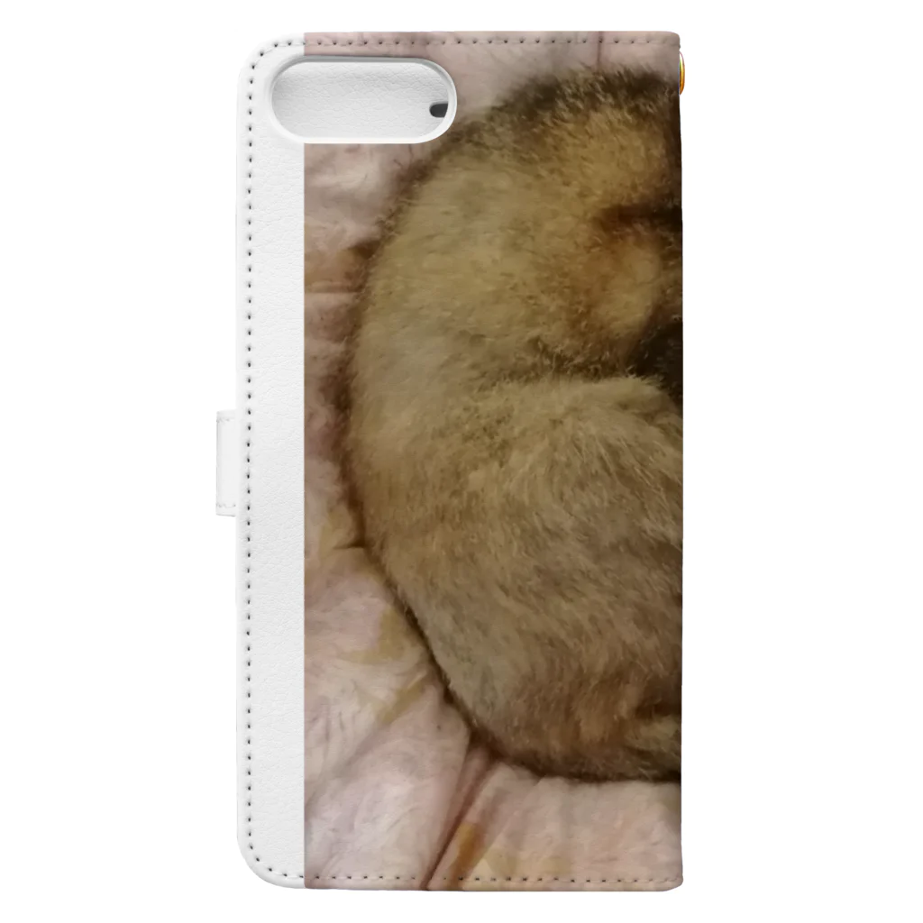 工房かみりゅんの家の猫アンモナイト型 Book-Style Smartphone Case :back