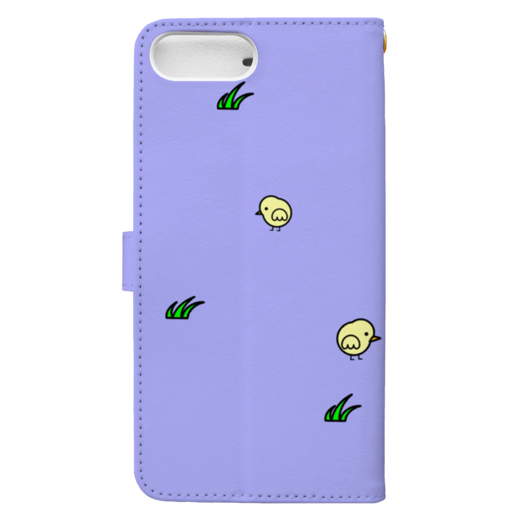 tomo-miseのひよこ ダルマ 2 （スマホケース・手帳型）  Book-Style Smartphone Case :back