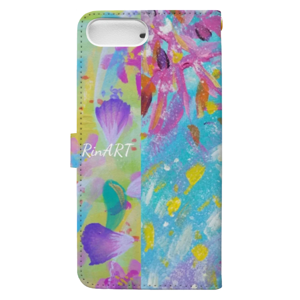 RinARTのRAINBOWシリーズ 「shine」 Book-Style Smartphone Case :back