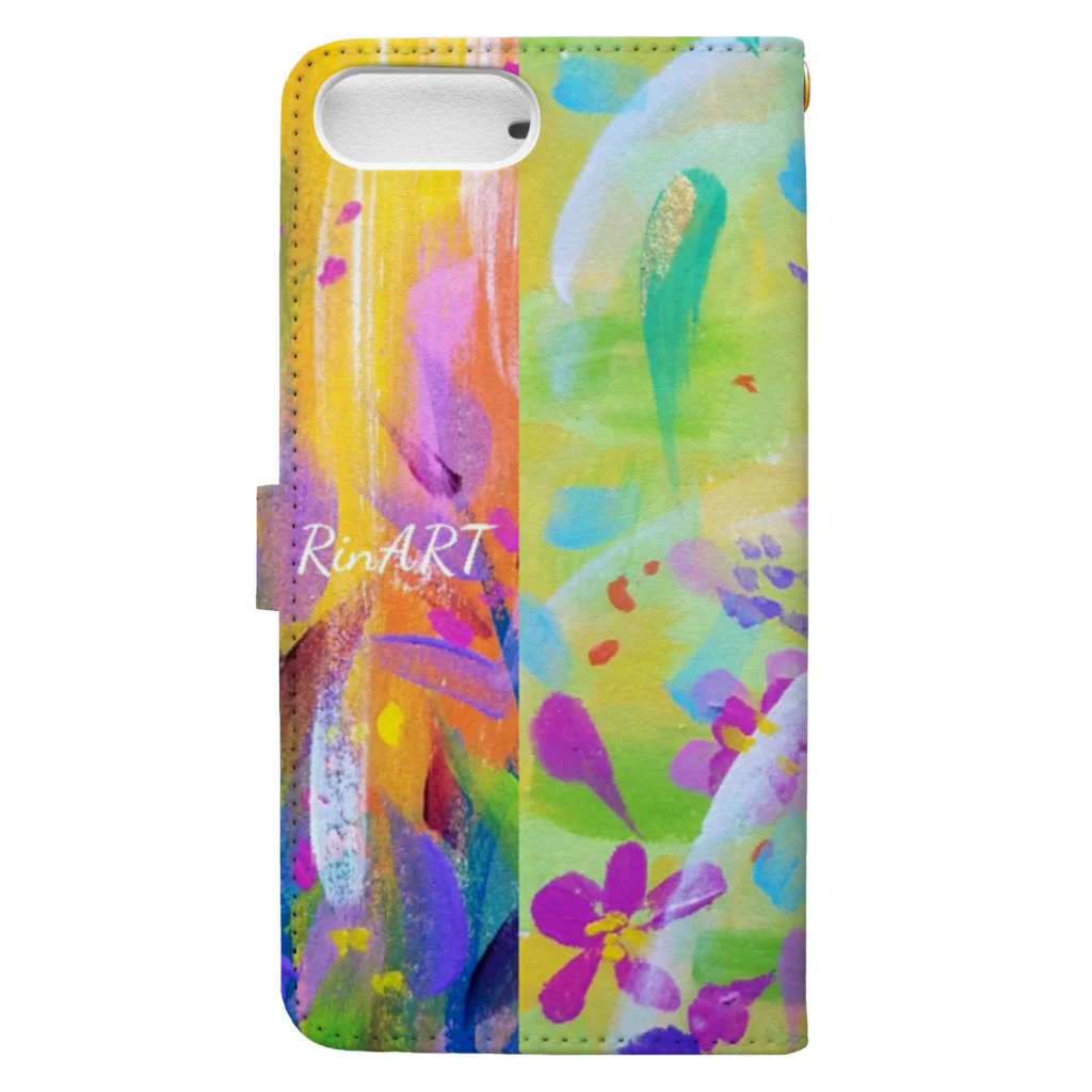 RinARTのRAINBOWシリーズ「lucky」 Book-Style Smartphone Case :back