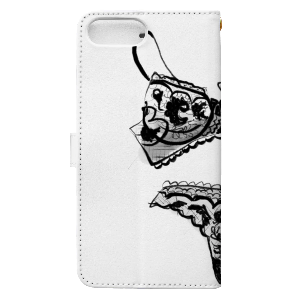 Freckles on Cheeksの水墨画な下着 Book-Style Smartphone Case :back