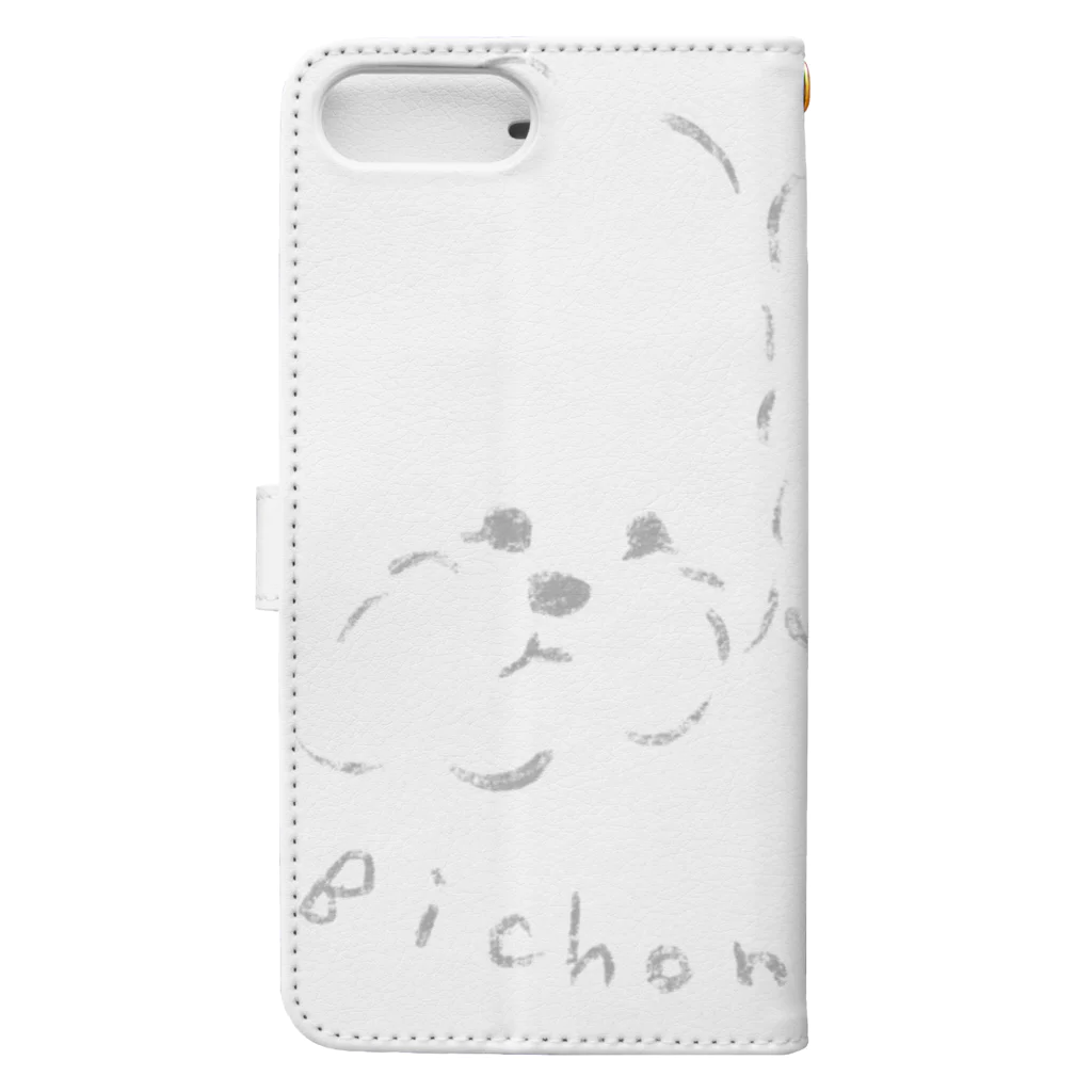 IKANIの Bichon Frize Book-Style Smartphone Case :back