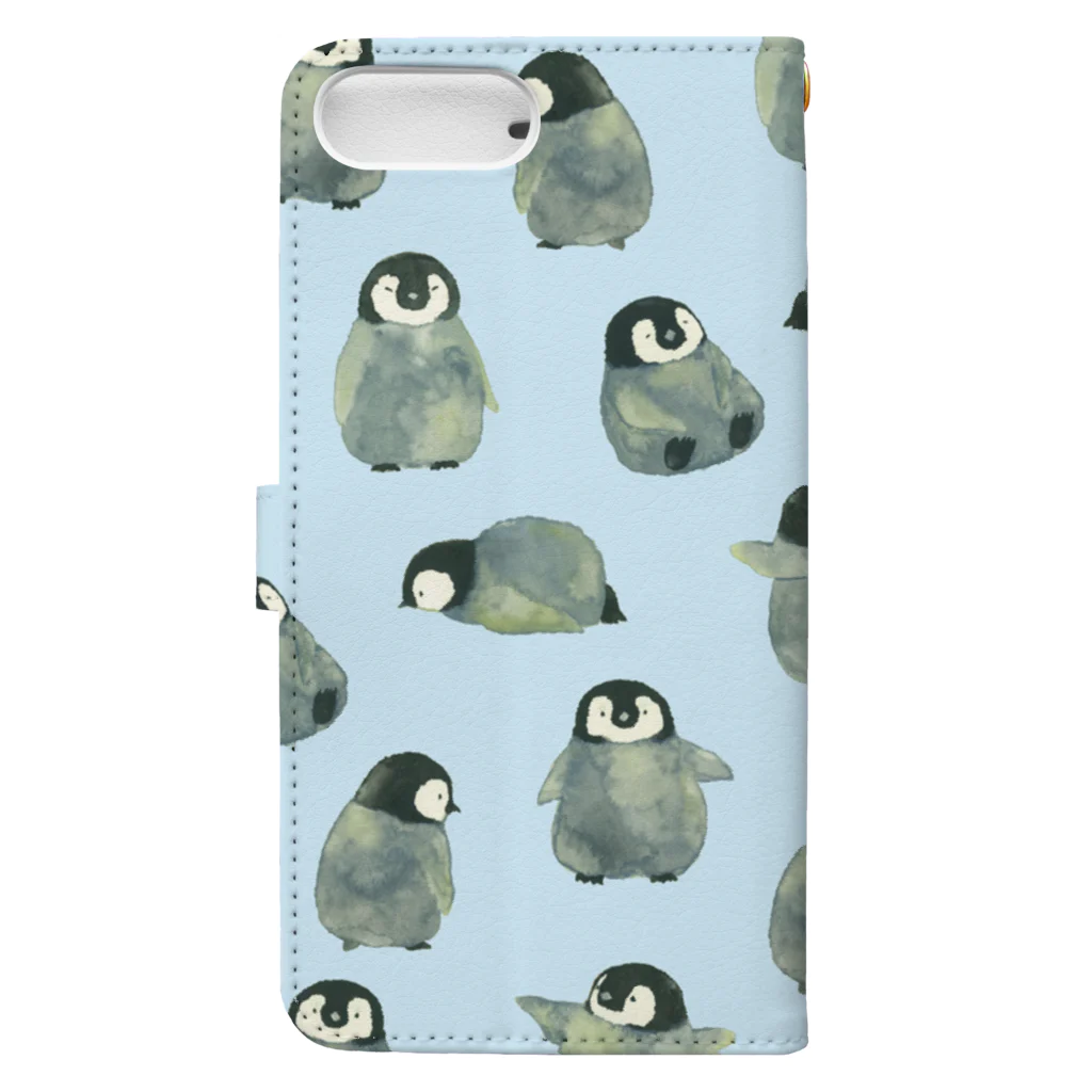 さとろくのペンギン　手帳型iPhoneケース Book-Style Smartphone Case :back