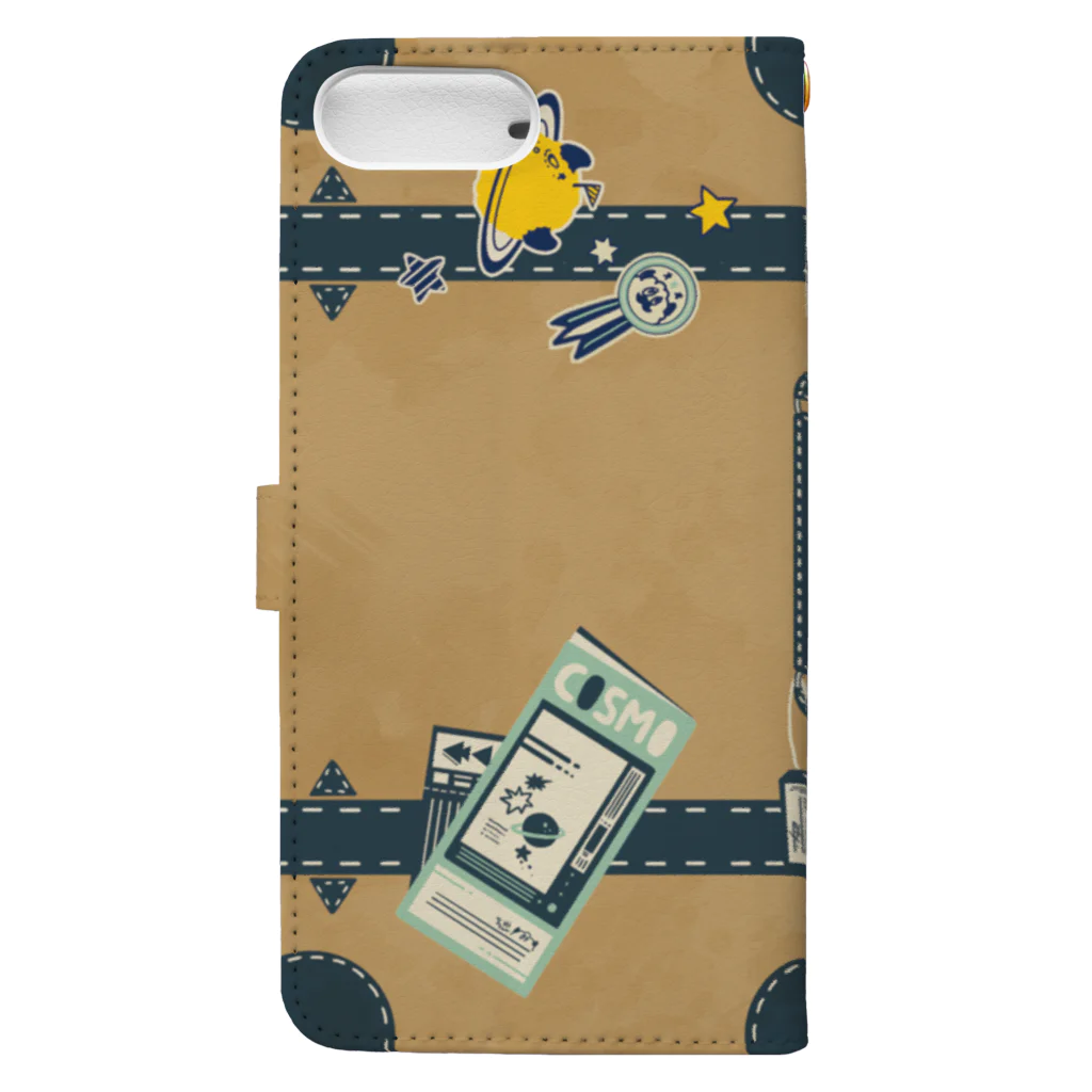 SPACEの旅行かばん Book-Style Smartphone Case :back