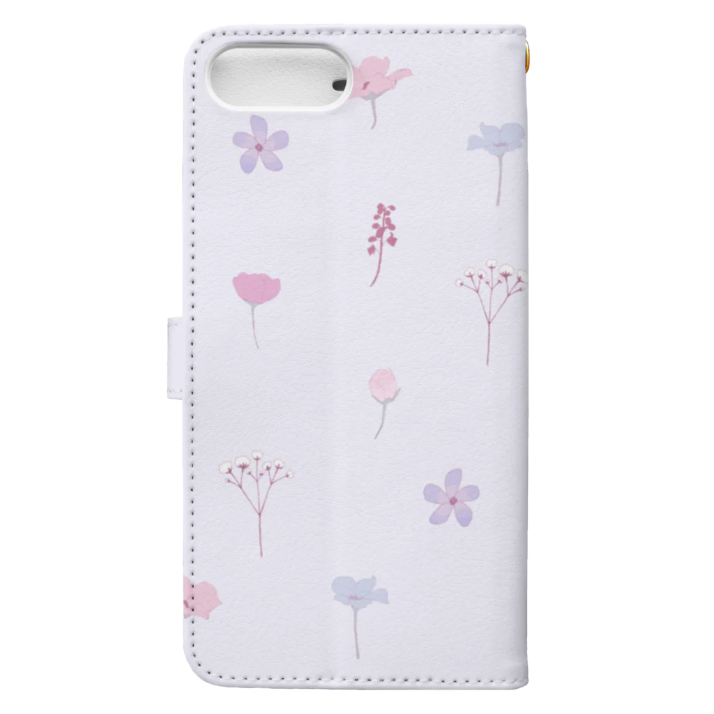 kuroki  miyaの押し花風 Book-Style Smartphone Case :back