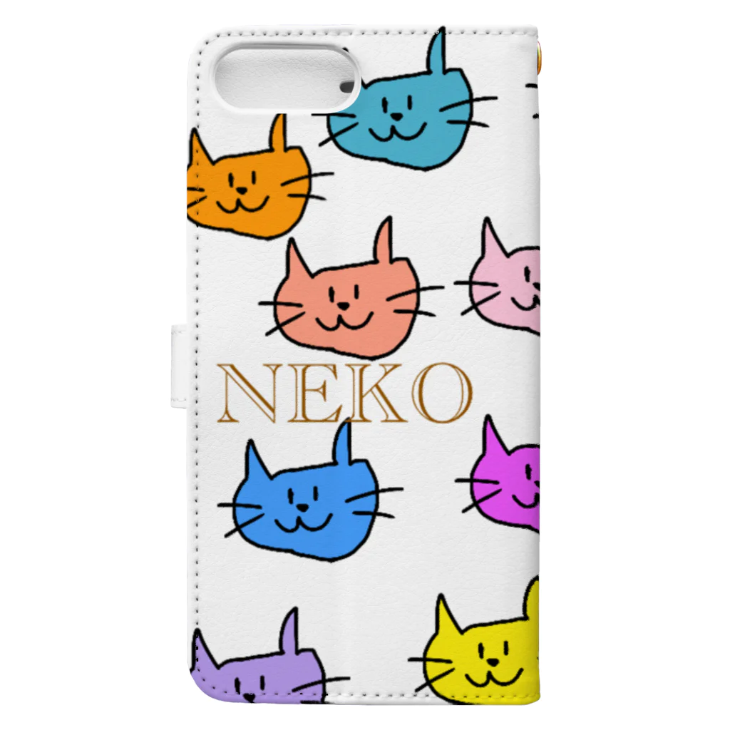 売店のNEKO(カラー) 手帳型スマホケースの裏面