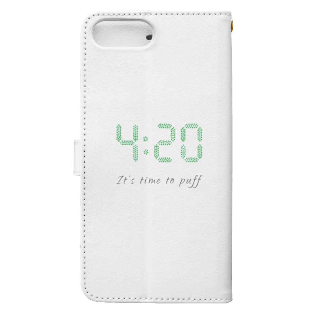 Plantyの420 "It's time to puff" アイテム Book-Style Smartphone Case :back