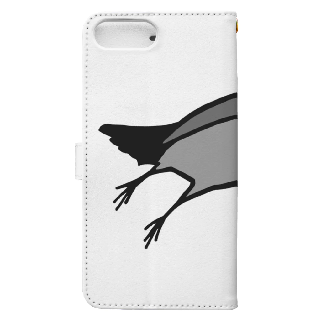 243のミサイル文鳥　桜文鳥 Book-Style Smartphone Case :back