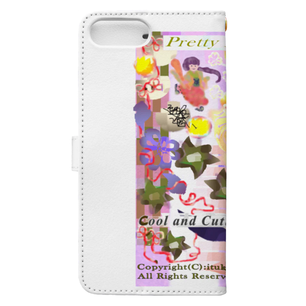 ituko*tukiyama-khの279★月山いつこ作品★春●可愛い杓文字★桃桜1 Book-Style Smartphone Case :back