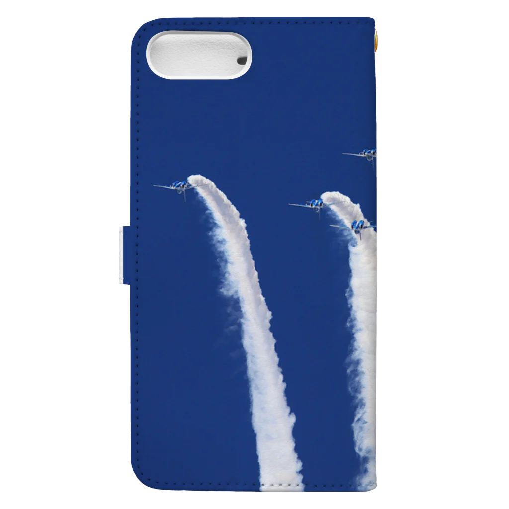 173H Designの”飛行機”ブルーインパルスA Book-Style Smartphone Case :back