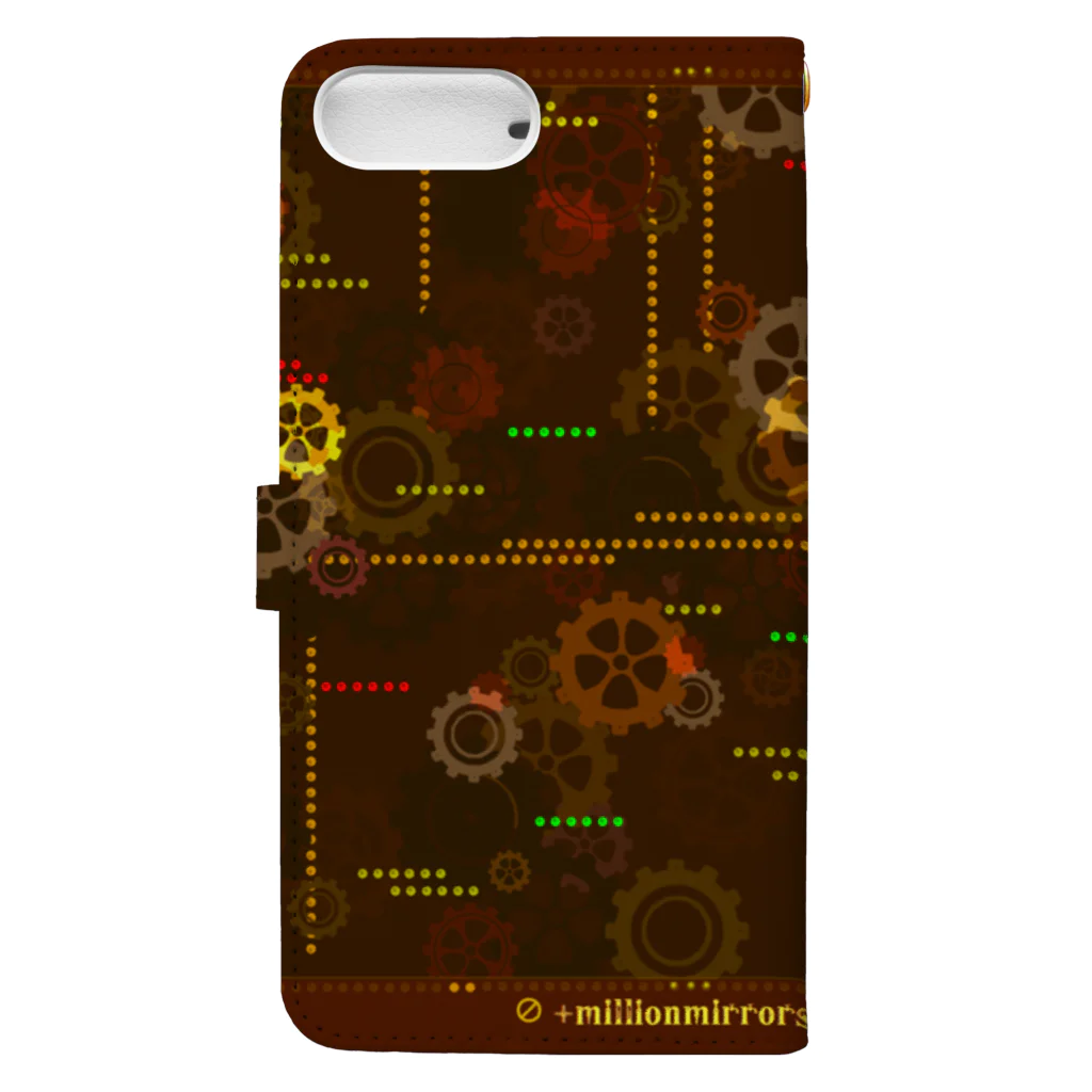millionmirrors!の⚙BROWN GEAR PUNK⚙ Book-Style Smartphone Case :back