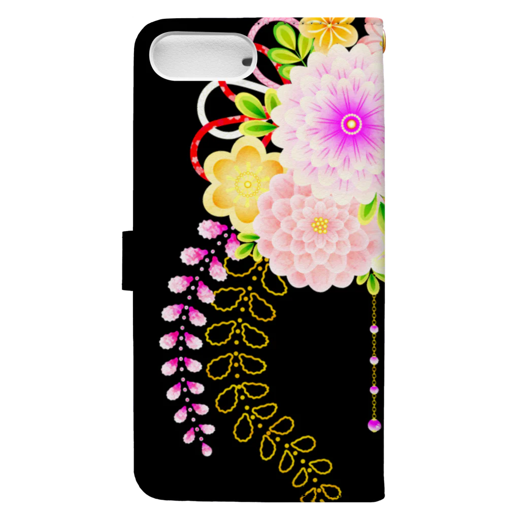 和の色彩 -wa_no_iroiro-の花かんざし01 Book-Style Smartphone Case :back