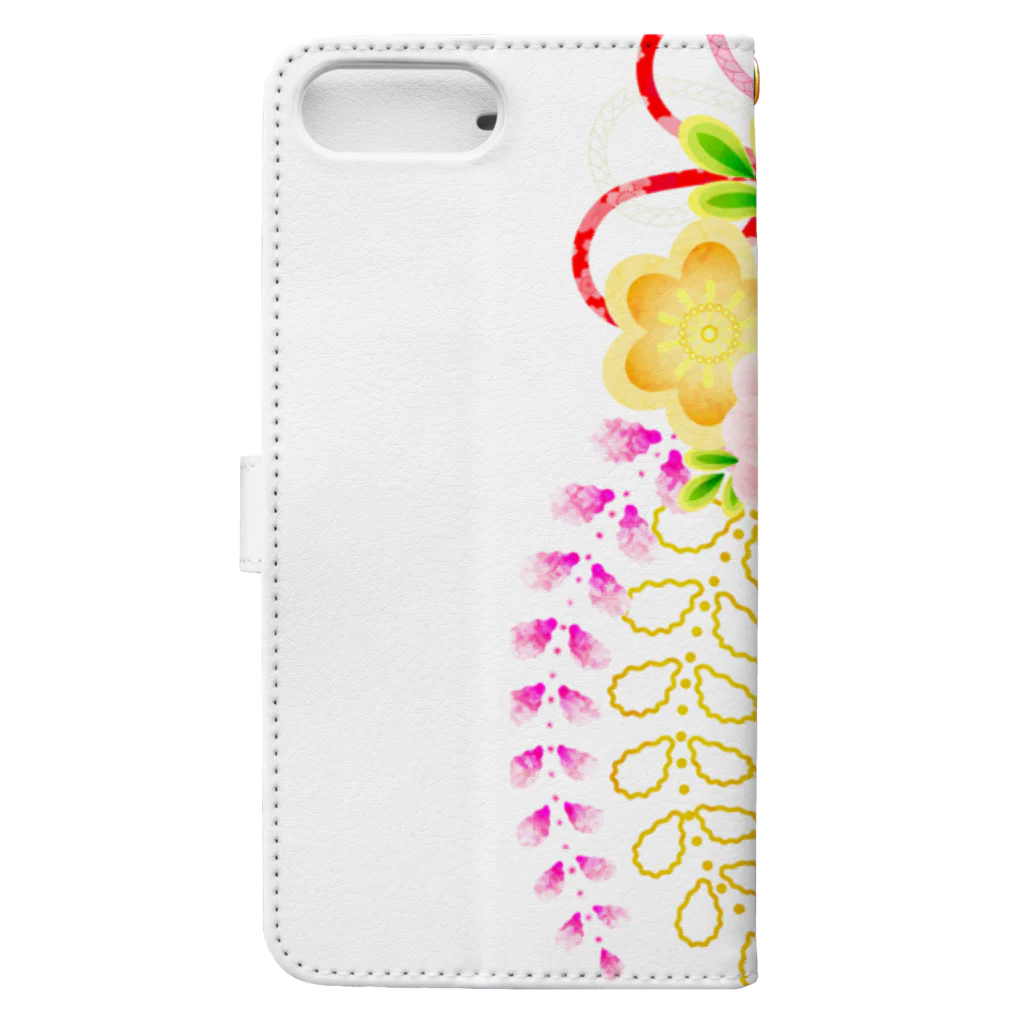 和の色彩 -wa_no_iroiro-の花かんざし01 Book-Style Smartphone Case :back