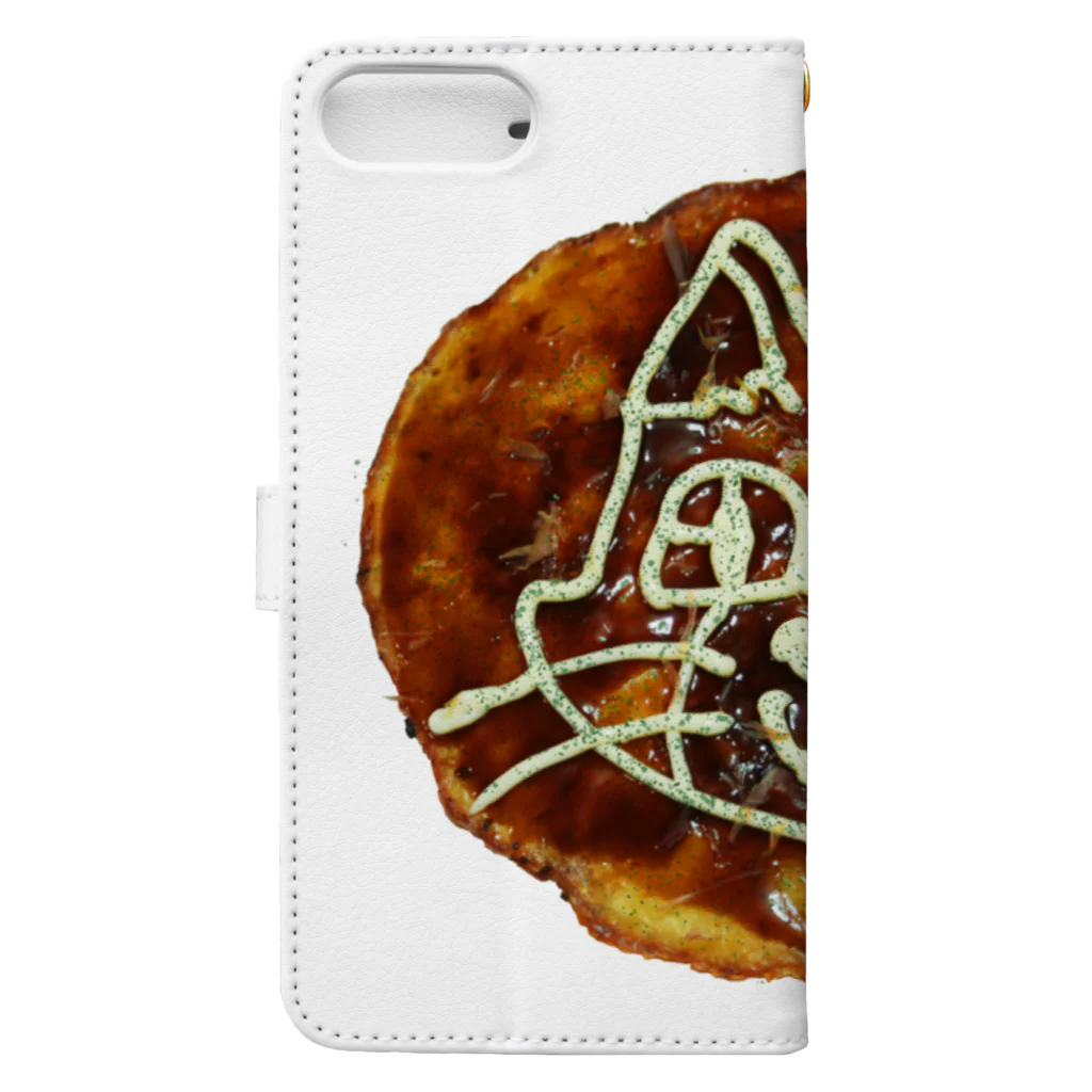 キャットＣのこうじょうけんがくのお好み焼きキャットCニャ！ Book-Style Smartphone Case :back