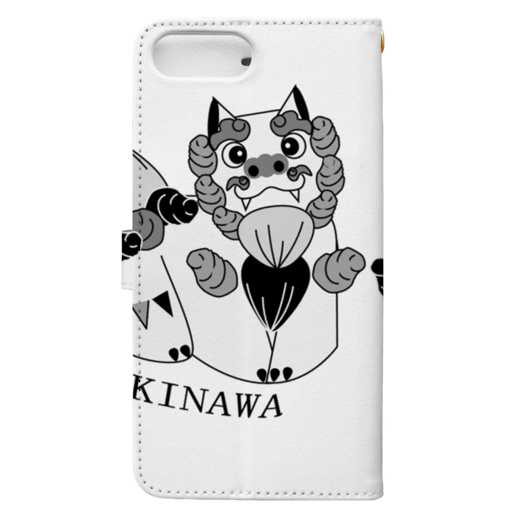 Art工房  ： toco  To-sheのokinawa シーサー Book-Style Smartphone Case :back