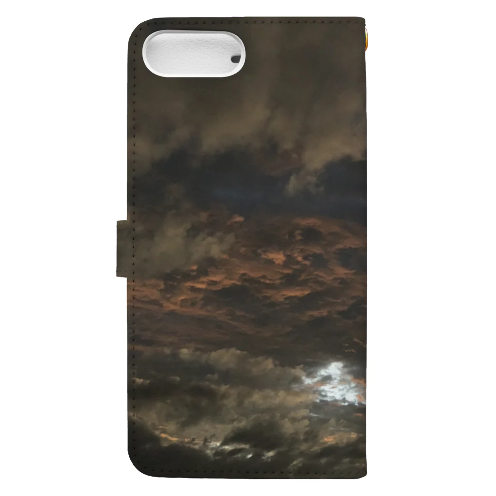 nubi_sの夕暮れの雲 Book-Style Smartphone Case :back