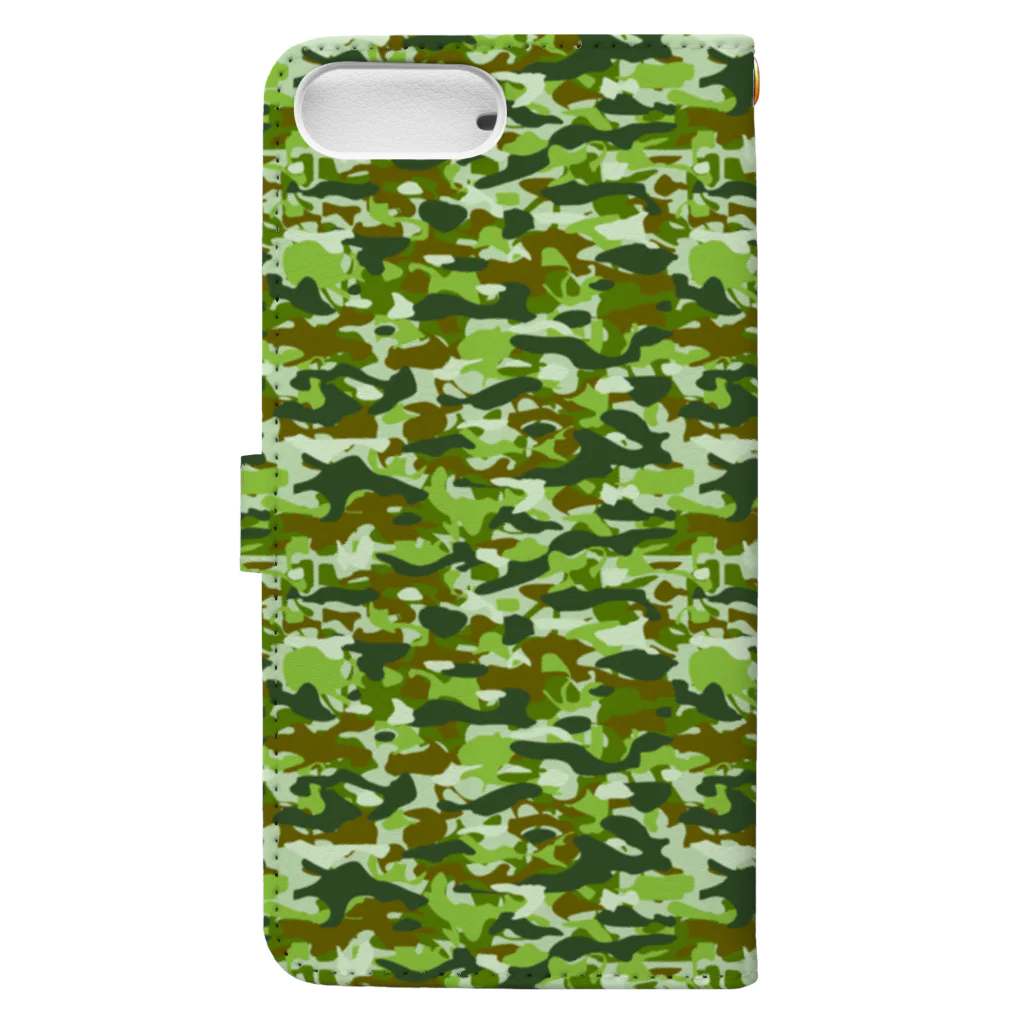 猫と釣り人のCAMOUFLAGE_FB_2 手帳型スマホケースの裏面