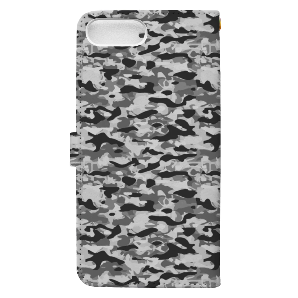 猫と釣り人のCAMOUFLAGE_FB_4 Book-Style Smartphone Case :back