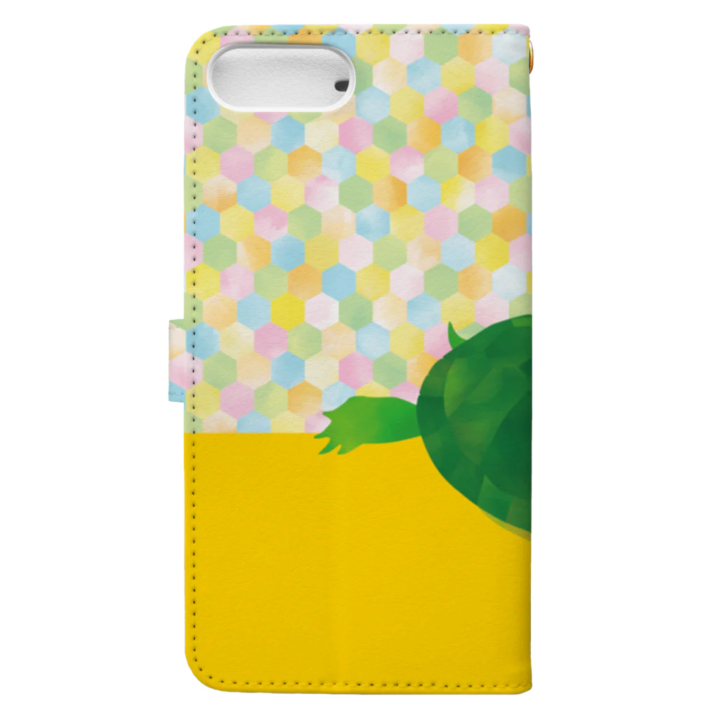 Turtle56tanのLove Turtle TypeB  カラフル Book-Style Smartphone Case :back