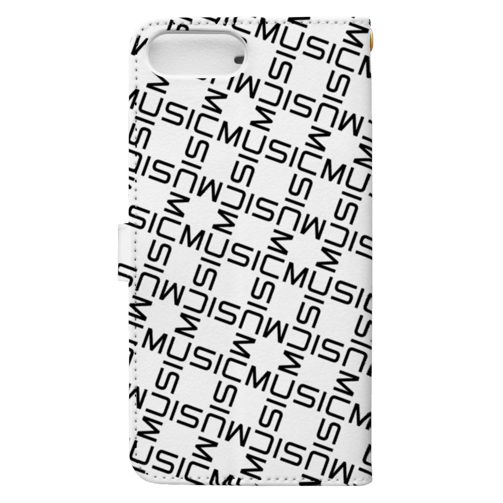 gemgemshopのMUSIC GRID Book-Style Smartphone Case :back