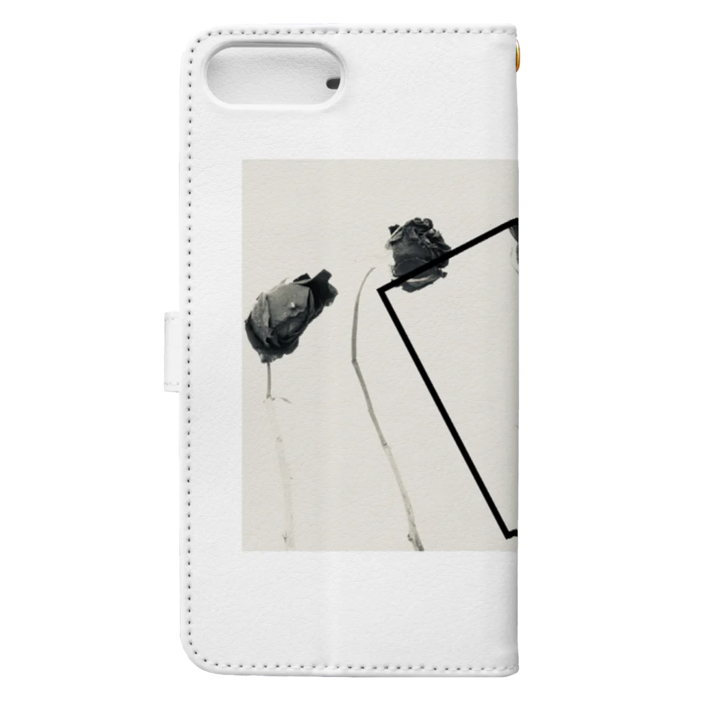 Non_piuの『枯れていく薔薇』iPhone case Book-Style Smartphone Case :back