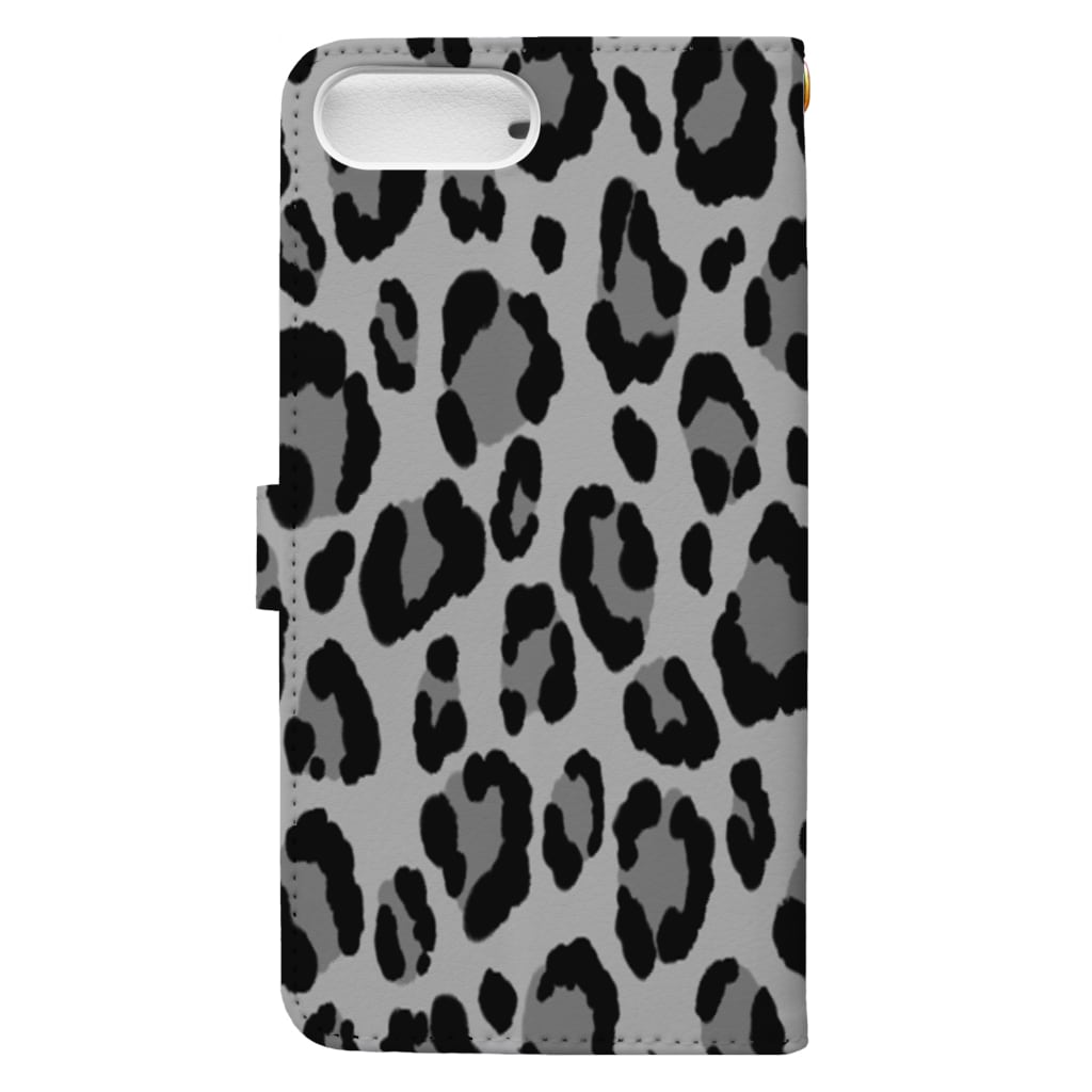 ヒョウ柄 モノクロ みや猫 Miyaneko の手帳型スマホケース通販 Suzuri スズリ