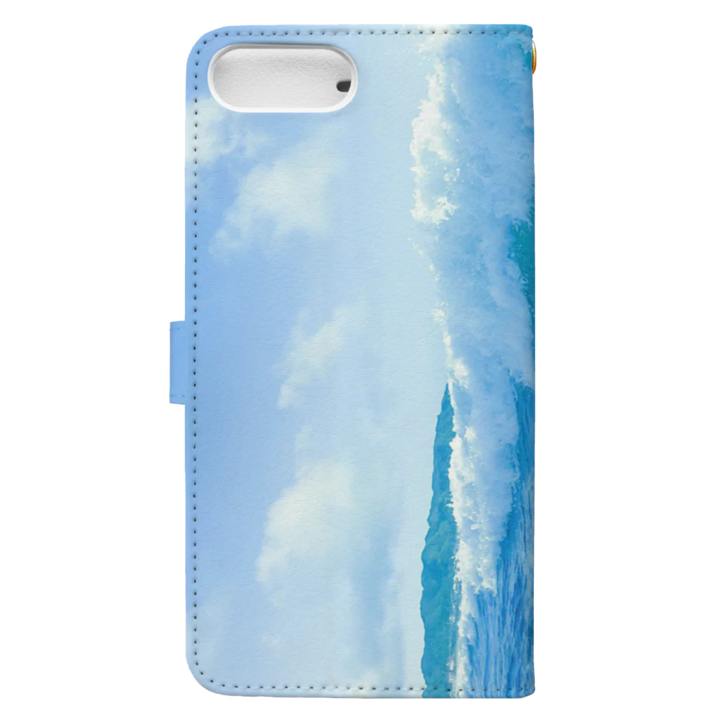 “すずめのおみせ” SUZURI店の夏海空 Book-Style Smartphone Case :back