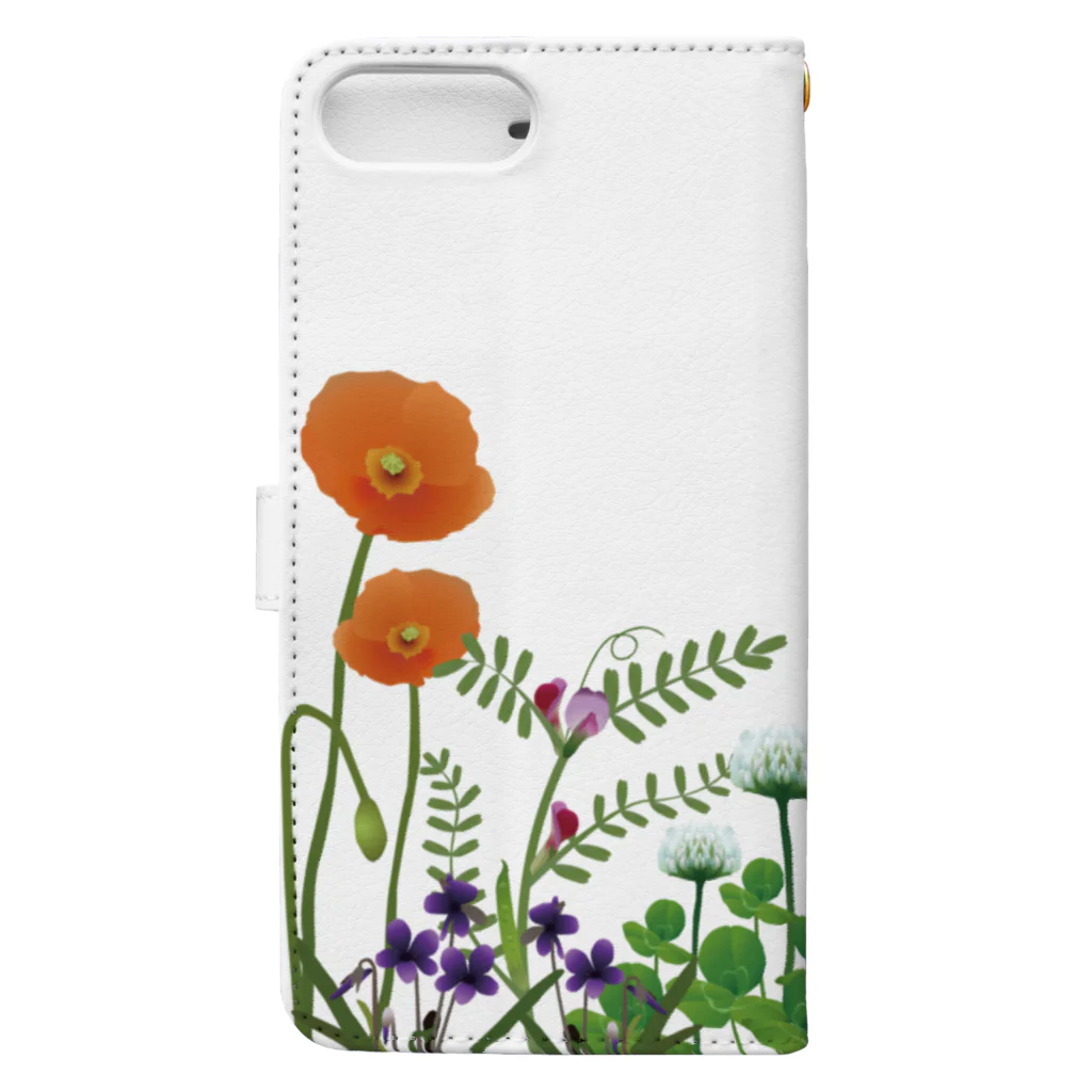 Drecome_Designの 野の花 Book-Style Smartphone Case :back