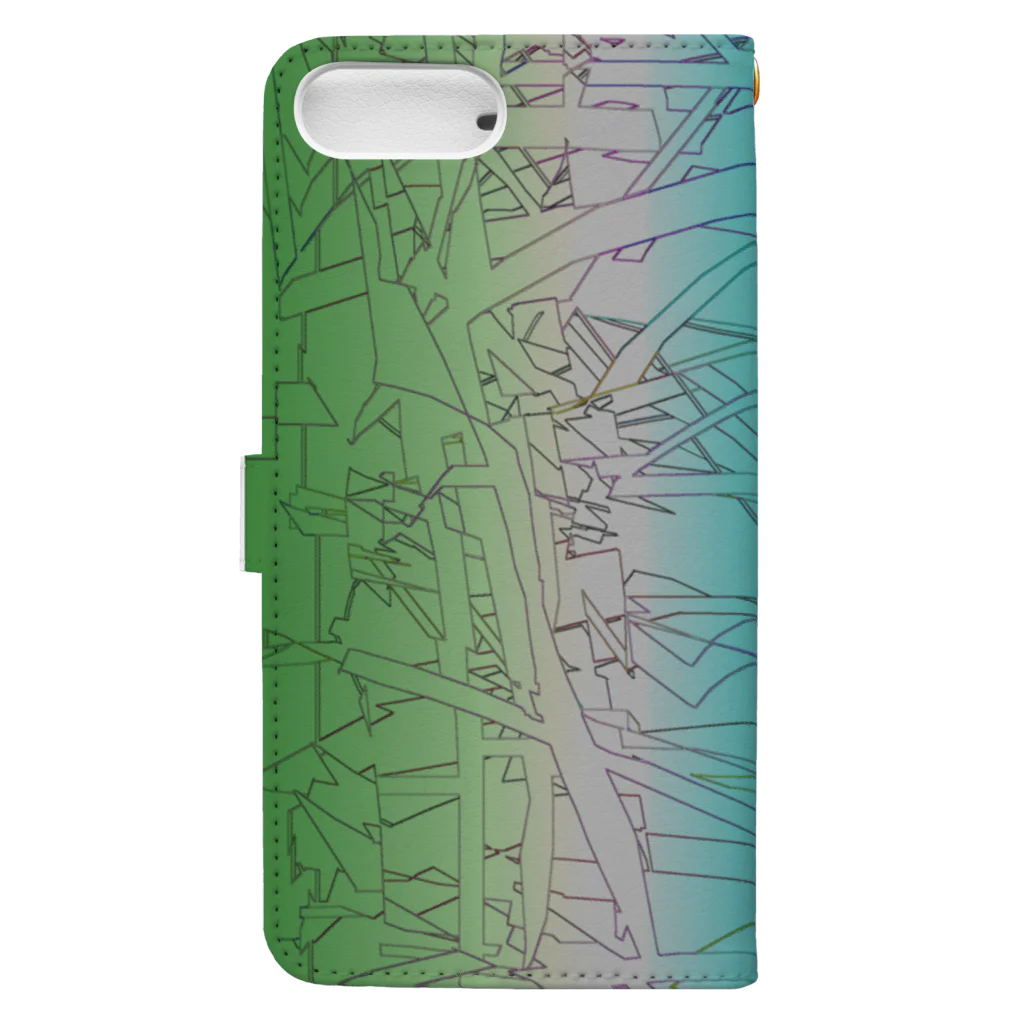 水草の漫画調３ Book-Style Smartphone Case :back