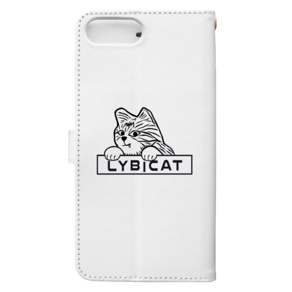 LYBICATのLYBICATエンブレム　ポケット Book-Style Smartphone Case :back