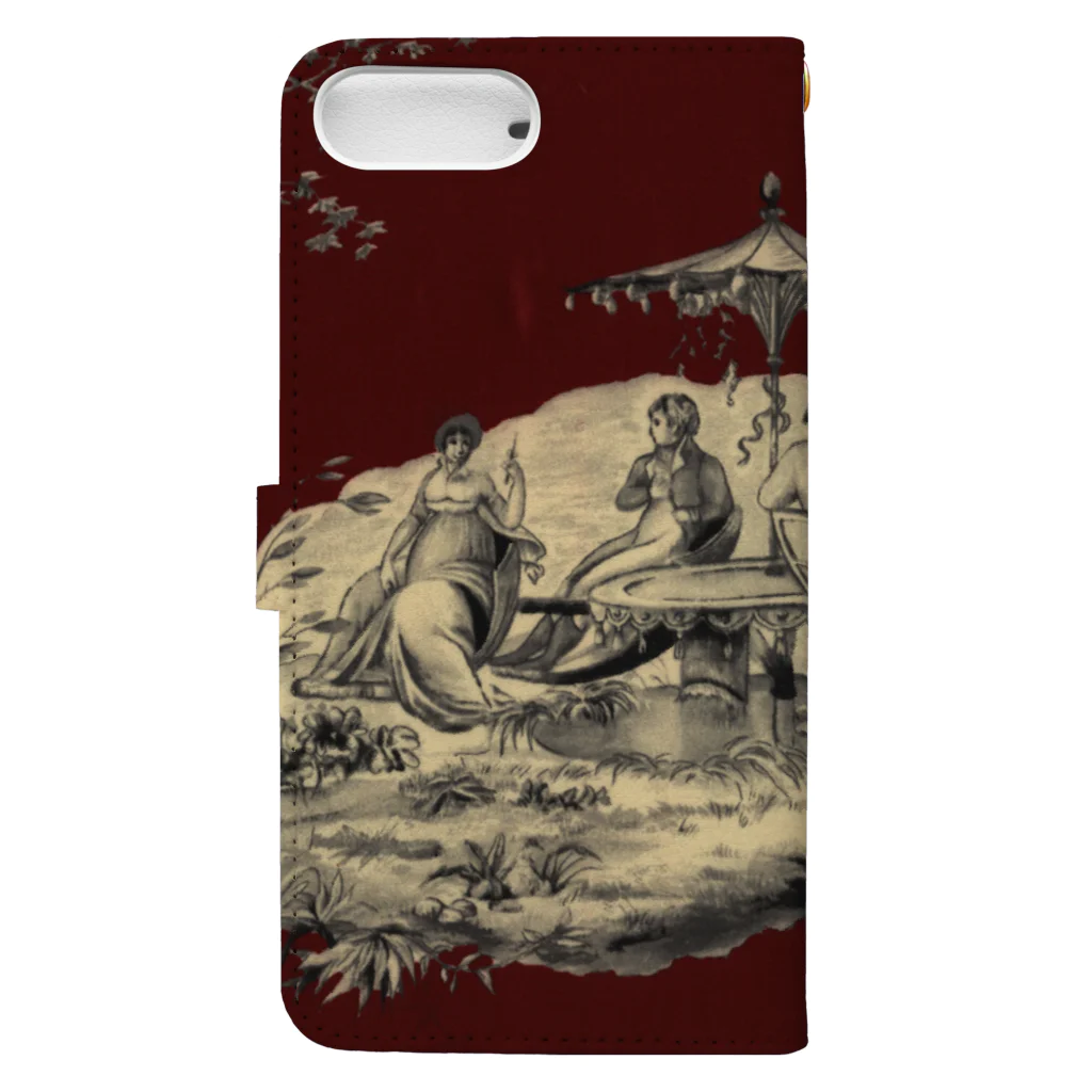 J. Jeffery Print Galleryのトワルドジュイ Toile de Jouy 手帳型スマホケースの裏面